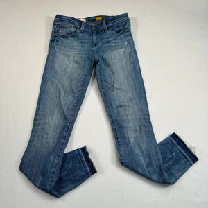 Pilcro And The Letterpress Jeans Stet Frayed Raw Hem Distressed Size 26 Anthro
